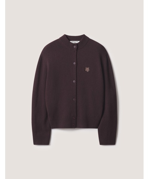 Maison Kitsune(メゾンキツネ)の「FOX HEAD LAMBSWOOL HIGH NECK CARDIGAN(カーディガン/ボレロ・レディース・ブラウン/ライトベージュ・M/XS/L/XL/S)」の3枚目の写真