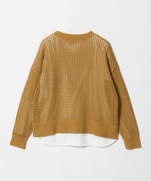 A DAY IN THE LIFE UNITED ARROWS(アデイインザライフユナイテッドアローズ)の「メッシュ クルーネックニット+カットソー -セットアイテム- -ウォッシャブル- <A DAY IN THE LIFE>(ニット/セーター・レディース・マスタード/ダークグレー/コバルトブルー/ナチュラル・FREE)」の5枚目の写真