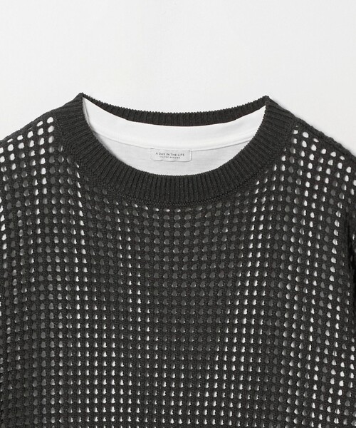 A DAY IN THE LIFE UNITED ARROWS(アデイインザライフユナイテッドアローズ)の「メッシュ クルーネックニット+カットソー -セットアイテム- -ウォッシャブル- <A DAY IN THE LIFE>(ニット/セーター・レディース・マスタード/ダークグレー/コバルトブルー/ナチュラル・FREE)」の16枚目の写真