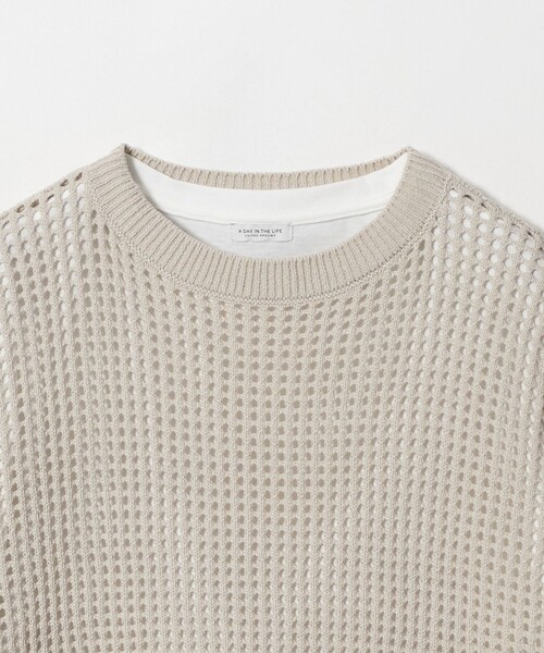 A DAY IN THE LIFE UNITED ARROWS(アデイインザライフユナイテッドアローズ)の「メッシュ クルーネックニット+カットソー -セットアイテム- -ウォッシャブル- <A DAY IN THE LIFE>(ニット/セーター・レディース・マスタード/ダークグレー/コバルトブルー/ナチュラル・FREE)」の20枚目の写真