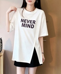フロントロゴアシンメトリー半袖Tシャツ