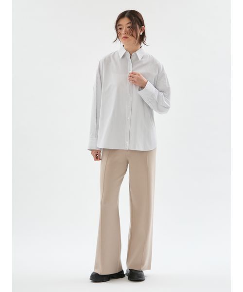 emmi(エミ)の「ウールミックスニットパンツ【セットアップ対応】(その他パンツ・レディース・チャコールグレー/ベージュ・F)」の9枚目の写真