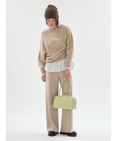 emmi(エミ)の「ウールミックスニットパンツ【セットアップ対応】(その他パンツ・レディース・チャコールグレー/ベージュ・F)」の12枚目の写真