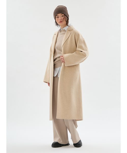 emmi(エミ)の「ウールミックスニットパンツ【セットアップ対応】(その他パンツ・レディース・チャコールグレー/ベージュ・F)」の14枚目の写真