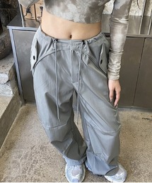 [26AW最新]Y2Kテックパラシュートストレートパンツ
