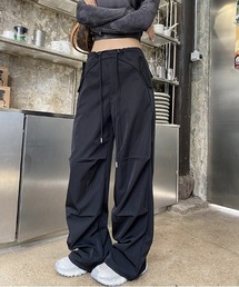 [26AW最新]Y2Kテックパラシュートストレートパンツ