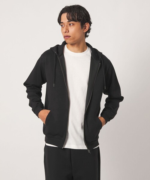 A DAY IN THE LIFE UNITED ARROWS(アデイインザライフユナイテッドアローズ)の「ダンボールニット シップパーカー<A DAY IN THE LIFE>(パーカー・メンズ・グレー系/ブラック・M/L)」の2枚目の写真