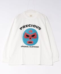(SA) 天竺 裏起毛 サガラ刺繍 長袖Tシャツ