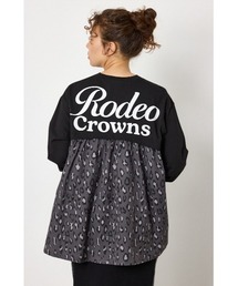 バックギャザードッキングロングTシャツ