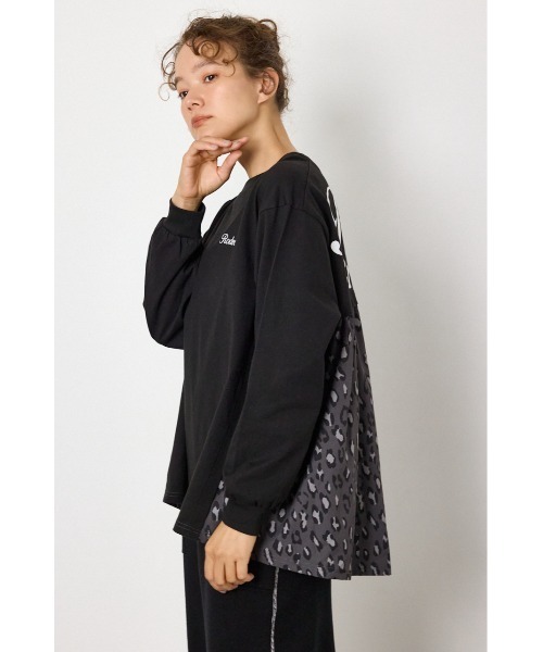 RODEO CROWNS WIDE BOWL(ロデオクラウンズワイドボウル)の「バックギャザードッキングロングTシャツ(Tシャツ/カットソー・レディース・ライトピンク/オフホワイト/ブラック・FREE)」の16枚目の写真