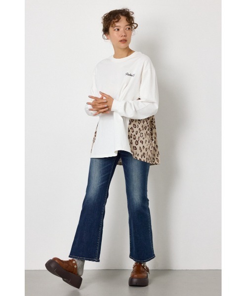 RODEO CROWNS WIDE BOWL(ロデオクラウンズワイドボウル)の「バックギャザードッキングロングTシャツ(Tシャツ/カットソー・レディース・ライトピンク/オフホワイト/ブラック・FREE)」の20枚目の写真