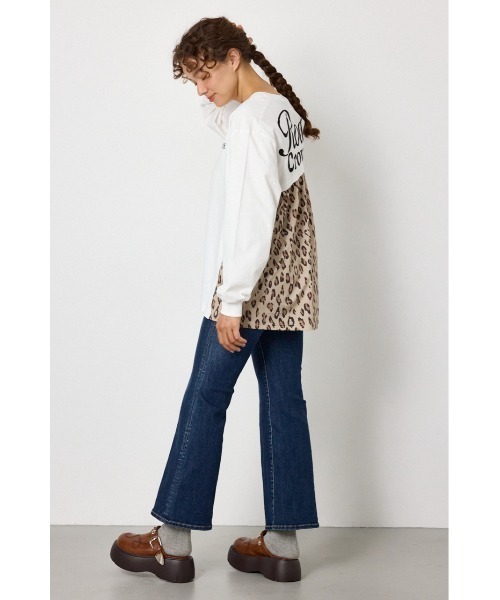 RODEO CROWNS WIDE BOWL(ロデオクラウンズワイドボウル)の「バックギャザードッキングロングTシャツ(Tシャツ/カットソー・レディース・ライトピンク/オフホワイト/ブラック・FREE)」の21枚目の写真