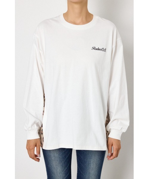 RODEO CROWNS WIDE BOWL(ロデオクラウンズワイドボウル)の「バックギャザードッキングロングTシャツ(Tシャツ/カットソー・レディース・ライトピンク/オフホワイト/ブラック・FREE)」の22枚目の写真