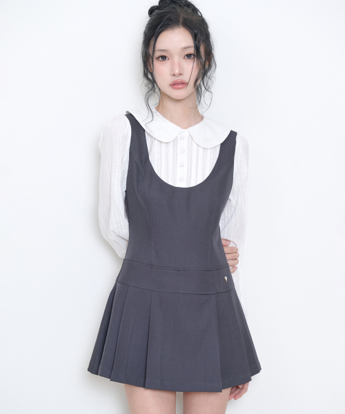 ILLIGO(イリゴ)の「ビスチェレイヤーワンピース チャコール(ワンピース・レディース・その他・SMALL/MEDIUM)」の1枚目の写真