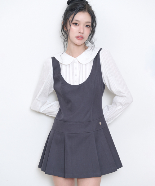 ILLIGO(イリゴ)の「ビスチェレイヤーワンピース チャコール(ワンピース・レディース・その他・SMALL/MEDIUM)」の3枚目の写真