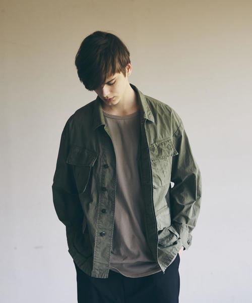 MONKEY TIME(モンキータイム)の「<monkey time> ∴ ダンプ ジャングル ファティーグジャケット◆(ミリタリージャケット・メンズ・ブラック/オリーブ・SMALL/X-LARGE/MEDIUM/LARGE)」の2枚目の写真