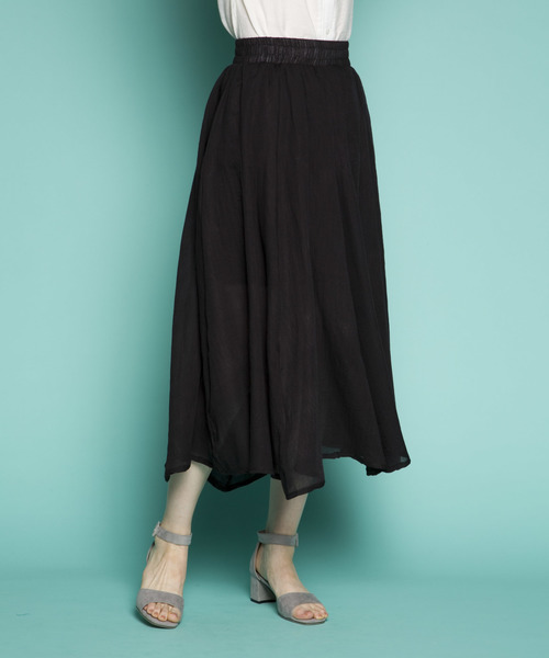 PLAIN CLOTHING（プレーンクロージング）の「シフォンロングスカート　【PLAIN CLOTHING】（スカート・レディース・ホワイト/ピンク/ブラック/カーキ/ベージュ/ネイビー・FREE）」の15枚目の写真