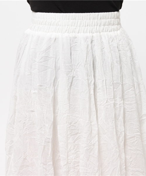 PLAIN CLOTHING（プレーンクロージング）の「シフォンロングスカート　【PLAIN CLOTHING】（スカート・レディース・ホワイト/ピンク/ブラック/カーキ/ベージュ/ネイビー・FREE）」の10枚目の写真