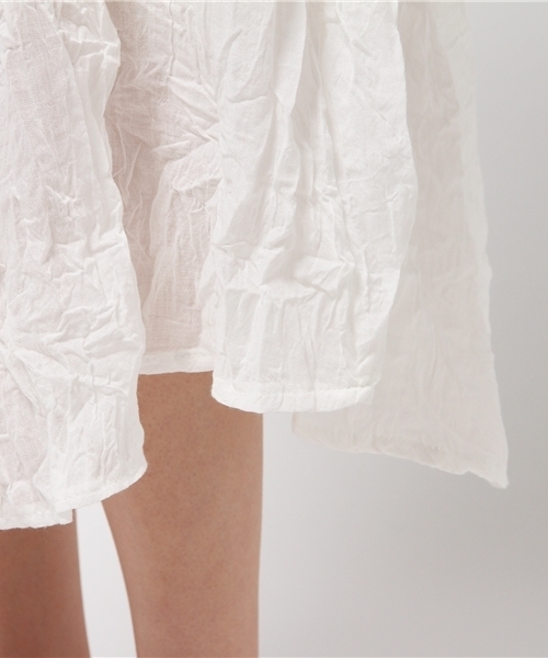 PLAIN CLOTHING（プレーンクロージング）の「シフォンロングスカート　【PLAIN CLOTHING】（スカート・レディース・ホワイト/ピンク/ブラック/カーキ/ベージュ/ネイビー・FREE）」の7枚目の写真