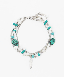 チャイハネ | 【チャイハネ】メタルフェザー&ビーズアンクレット(アンクレット)