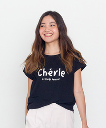 NATURAL BEAUTY BASIC | かすれロゴ×ラインストーンＴシャツ(Tシャツ/カットソー)