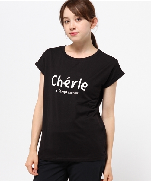 NATURAL BEAUTY BASIC（ナチュラルビューティーベーシック）の「かすれロゴ×ラインストーンＴシャツ（Tシャツ/カットソー・レディース・ブラック/ホワイト系その他/ベージュ系その他・MEDIUM）」の16枚目の写真