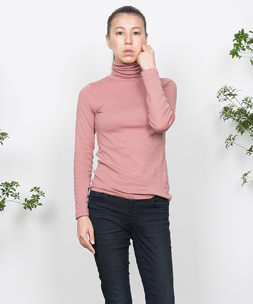 bodco（ボッコ）の「【bodco】ボッコ/ タートルネック【レディース】（Tシャツ/カットソー・レディース・ピンク/ダークグリーン/グレー/ネイビー/その他/レッド系その他・MEDIUM/SMALL）」の4枚目の写真