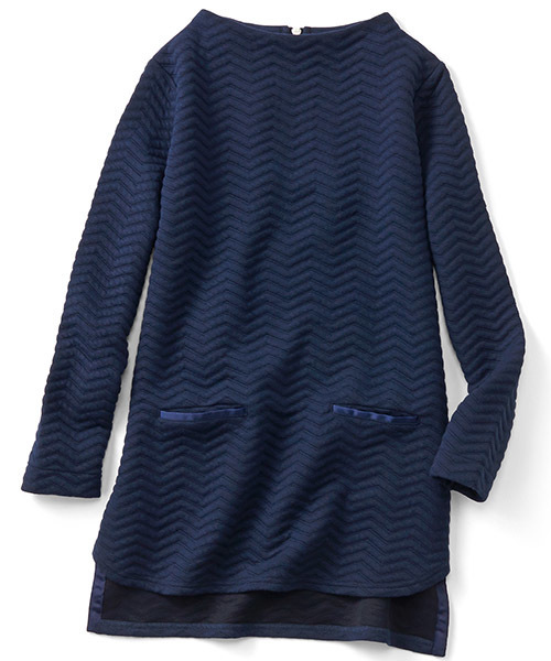 IEDIT（イディット）の「ＩＥＤＩＴレーベルコレクション　着映え鮮度を上げる　エアリーコットンキャンディーチュニック　　（チュニック・レディース・チャコールグレー/ブラック/ネイビー/オフホワイト・MEDIUM/XX-LARGE/LARGE/SMALL/X-LARGE）」の10枚目の写真