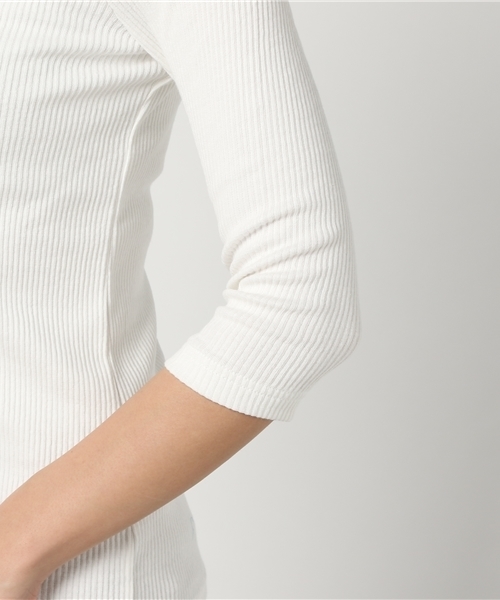 EGOIST（エゴイスト）の「アシメデコルテテレコトップ（Tシャツ/カットソー・レディース・ライトブラウン/ブルー/ホワイト/ブラック・FREE）」の9枚目の写真