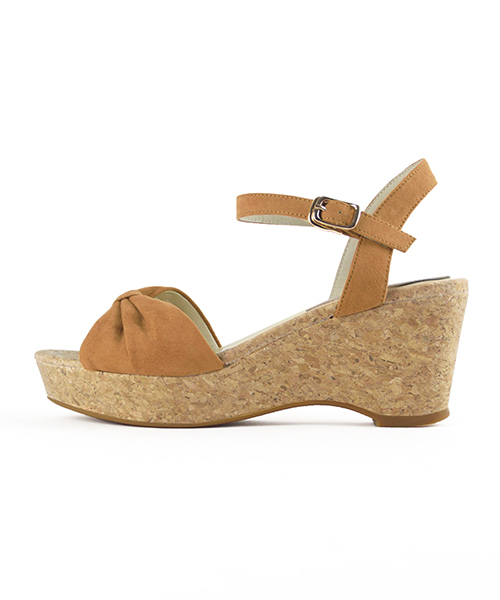 ORiental TRaffic（オリエンタルトラフィック）の「春夏新作★コルクヒールサンダル★7207（サンダル・レディース・ブラック/キャメル/ネイビー/レッド・S/M/L/LL）」の5枚目の写真