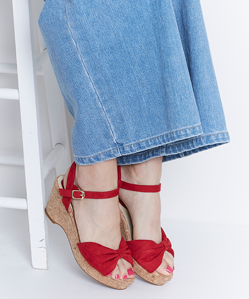 ORiental TRaffic（オリエンタルトラフィック）の「春夏新作★コルクヒールサンダル★7207（サンダル・レディース・ブラック/キャメル/ネイビー/レッド・S/M/L/LL）」の15枚目の写真