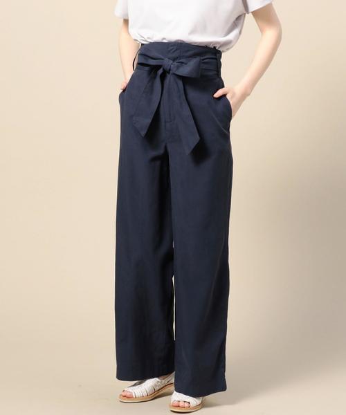 BEAUTY&YOUTH UNITED ARROWS(ビューティーアンドユースユナイテッドアローズ)の「BY ベルトハイウエストワイドパンツ◆(その他パンツ・レディース・ネイビー/オリーブ/オレンジ系その他・SMALL/MEDIUM)」の2枚目の写真