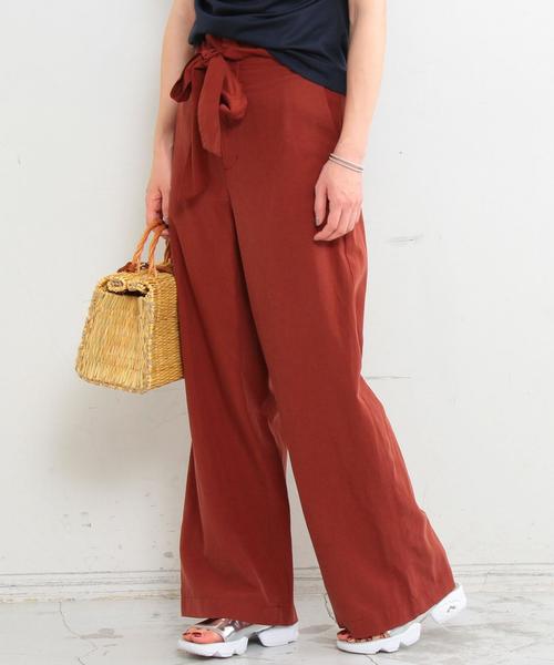 BEAUTY&YOUTH UNITED ARROWS(ビューティーアンドユースユナイテッドアローズ)の「BY ベルトハイウエストワイドパンツ◆(その他パンツ・レディース・ネイビー/オリーブ/オレンジ系その他・SMALL/MEDIUM)」の3枚目の写真