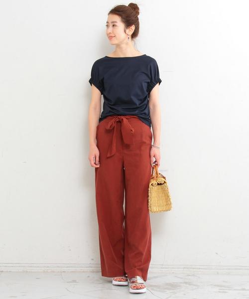 BEAUTY&YOUTH UNITED ARROWS(ビューティーアンドユースユナイテッドアローズ)の「BY ベルトハイウエストワイドパンツ◆(その他パンツ・レディース・ネイビー/オリーブ/オレンジ系その他・SMALL/MEDIUM)」の13枚目の写真