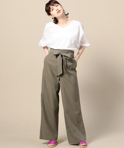BEAUTY&YOUTH UNITED ARROWS(ビューティーアンドユースユナイテッドアローズ)の「BY ベルトハイウエストワイドパンツ◆(その他パンツ・レディース・ネイビー/オリーブ/オレンジ系その他・SMALL/MEDIUM)」の8枚目の写真