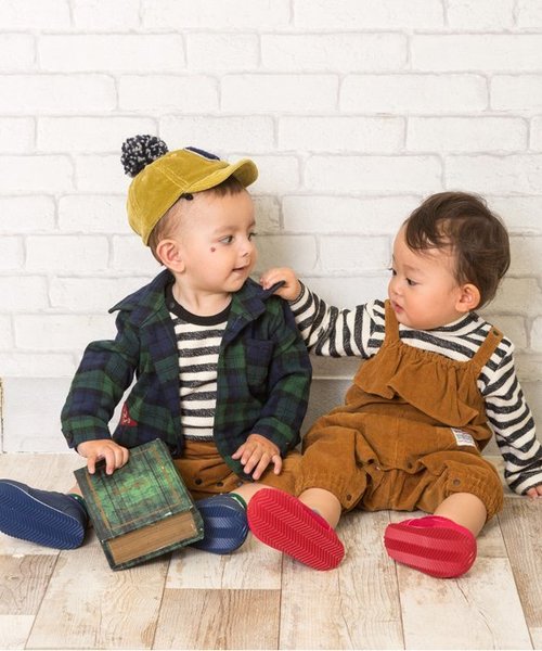 BREEZE(ブリーズ)の「男の子シャツ重ね着風カバーオール(ロンパース・キッズ・グリーン/イエロー・70/80)」の5枚目の写真