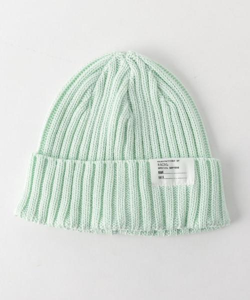 RACAL（ラカル）の「＜Racal＞ STANDARD KNIT CAP/キャップ о（ニットキャップ/ビーニー・メンズ・ブラック/ライトグレー/ライム/ネイビー/パープル・FREE）」の3枚目の写真