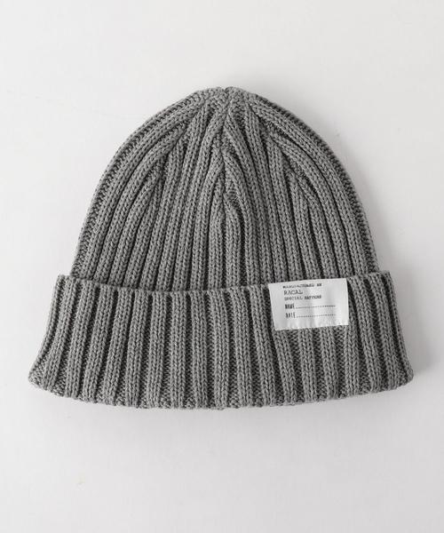 RACAL（ラカル）の「＜Racal＞ STANDARD KNIT CAP/キャップ о（ニットキャップ/ビーニー・メンズ・ブラック/ライトグレー/ライム/ネイビー/パープル・FREE）」の2枚目の写真