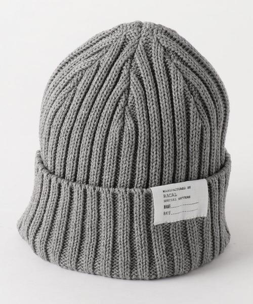 RACAL（ラカル）の「＜Racal＞ STANDARD KNIT CAP/キャップ о（ニットキャップ/ビーニー・メンズ・ブラック/ライトグレー/ライム/ネイビー/パープル・FREE）」の8枚目の写真