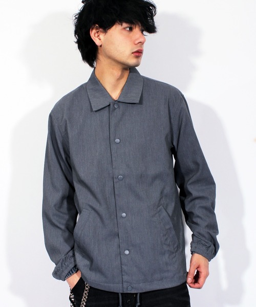 8(eight)(エイト)の「スーツ生地 コーチジャケット ブルゾン(ブルゾン・メンズ・ブラック/ベージュ/グレー・MEDIUM/LARGE)」の1枚目の写真