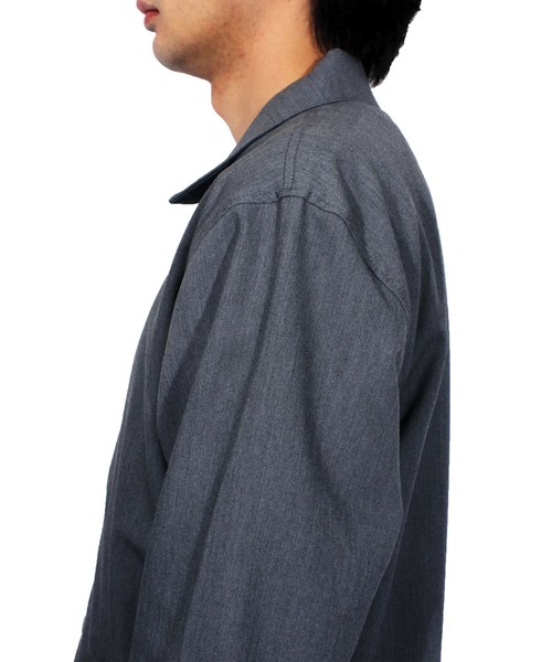 8(eight)(エイト)の「スーツ生地 コーチジャケット ブルゾン(ブルゾン・メンズ・ブラック/ベージュ/グレー・MEDIUM/LARGE)」の8枚目の写真