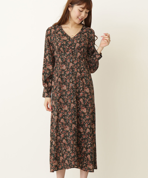 N N Natural Beauty Basic エヌエヌナチュラルビューティーベーシック の ペイズリーガウンワンピース ワンピース Wear