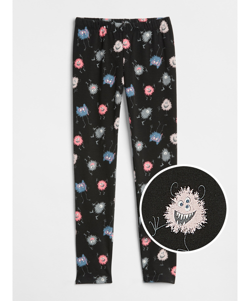 GAP（ギャップ）の「プリントレギンス（ストレッチジャージ）（レギンス/スパッツ・キッズ・ホワイト系その他/ブラック・140cm/130cm/120cm/150cm/160cm/110cm）」の2枚目の写真