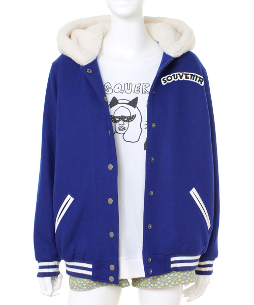 WC（ダブル シー）の「wc/クマ耳ファースタジャン（スタジャン・レディース・スミクロ/グリーン/ブルー・FREE）」の4枚目の写真