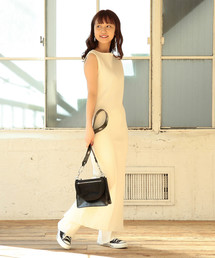 Ray BEAMS | Ray BEAMS High Basic / リブ ノースリーブ ドレス(ワンピース)