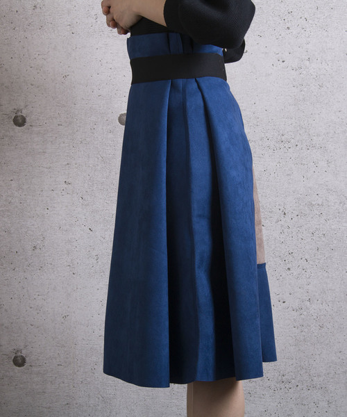LUGG NAGG(ラグナグ)の「【Jewelobe/ ジュエローブ】 カラーブロッキングスカート(スカート・レディース・レッド/グリーン/ブルー/ブラウン・FREE)」の6枚目の写真