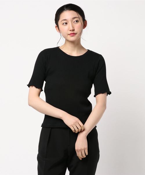 LOWRYS FARM(ローリーズファーム)の「リブタイトSS 832998(Tシャツ/カットソー・レディース・オフホワイト/ブラック/ベージュ/レッド・MEDIUM/LARGE)」の10枚目の写真