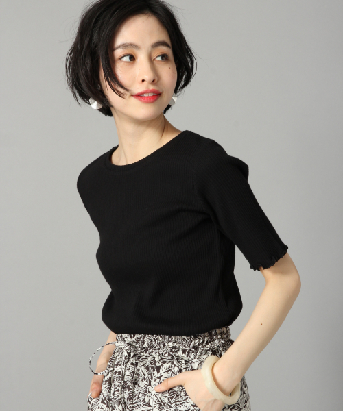 LOWRYS FARM(ローリーズファーム)の「リブタイトSS 832998(Tシャツ/カットソー・レディース・オフホワイト/ブラック/ベージュ/レッド・MEDIUM/LARGE)」の18枚目の写真