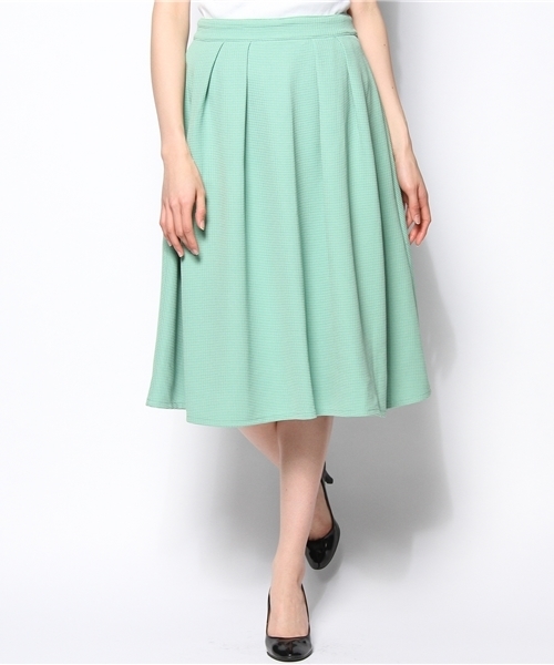 ROSE BUD（ローズバッド）の「S-LSK-14104  BACK ZIP TUCK SKIRT（スカート・レディース・ホワイト/セージグリーン/ネイビー・2/1）」の2枚目の写真