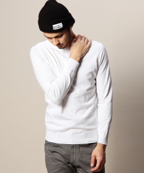 BEAUTY&YOUTH UNITED ARROWS（ビューティーアンドユースユナイテッドアローズ）の「BY フル ファッション 18ゲージ クルーネック ニット（bg4）◆（ニット/セーター・メンズ・ホワイト/ネイビー/ダークグリーン/グレー/シャーベット・MEDIUM/SMALL/LARGE/X-LARGE）」の2枚目の写真